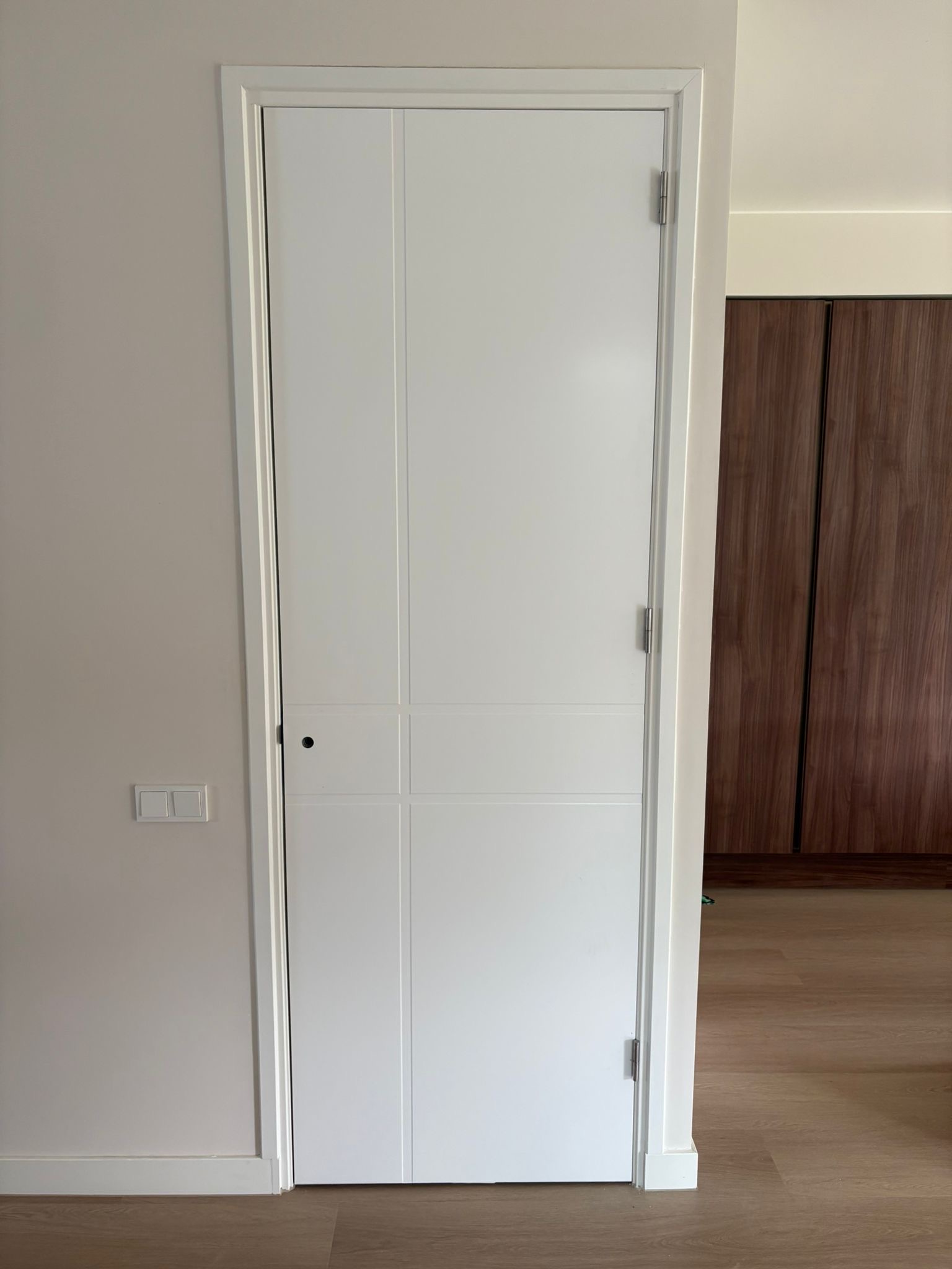 Moderne hoge witte taatsdeur